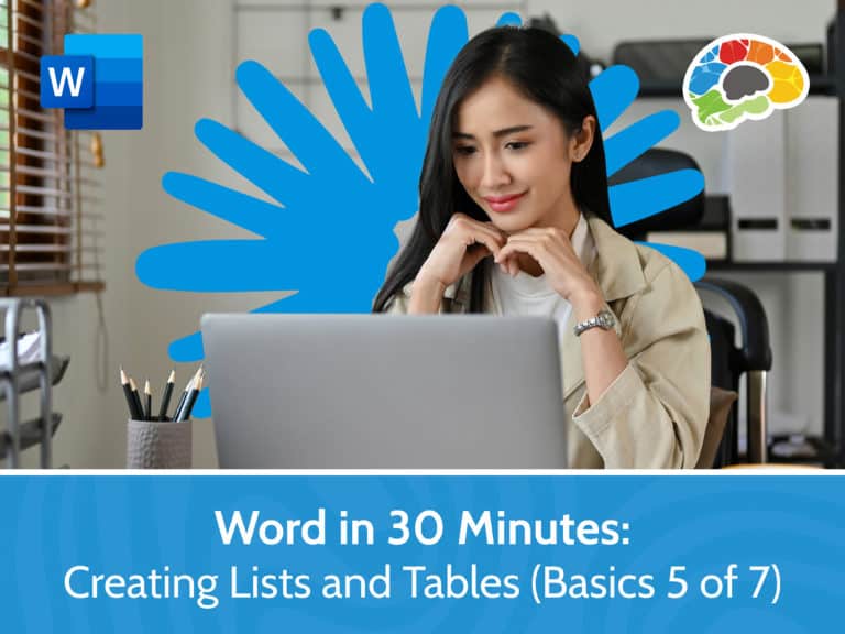 Word in 30 Minutes Creating Lists and Tables Basics 5 of 7