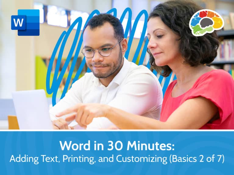 Word in 30 Minutes Adding Text Printing and Customizing Basics 2 of 7