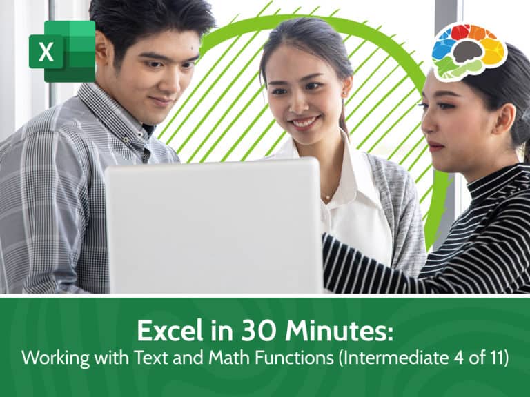 Excel in 30 Minutes Working with Text and Math Functions Intermediate 4 of 11