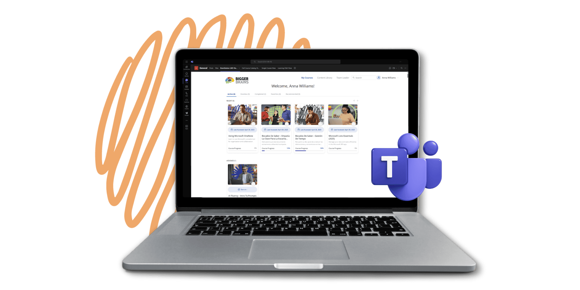Bigger Brains eLearning App in Microsoft Teams